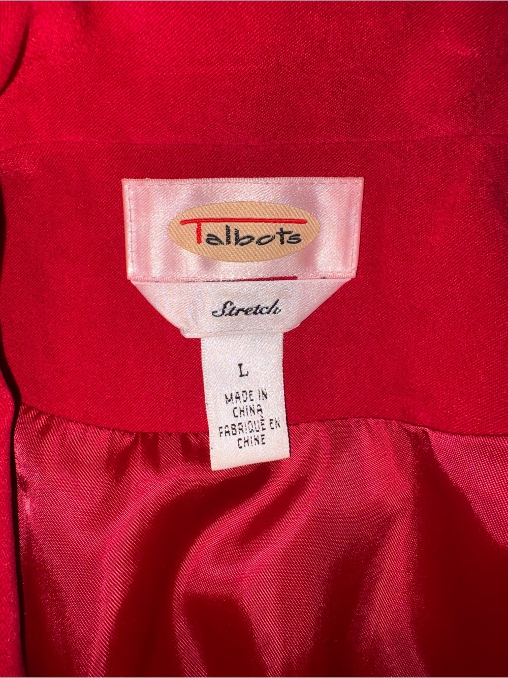 Talbots Stretch Button Front Red Vest Size  Large - Picture 5 of 6